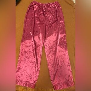 Valerie Stevens Pink Satin Pajama Pants